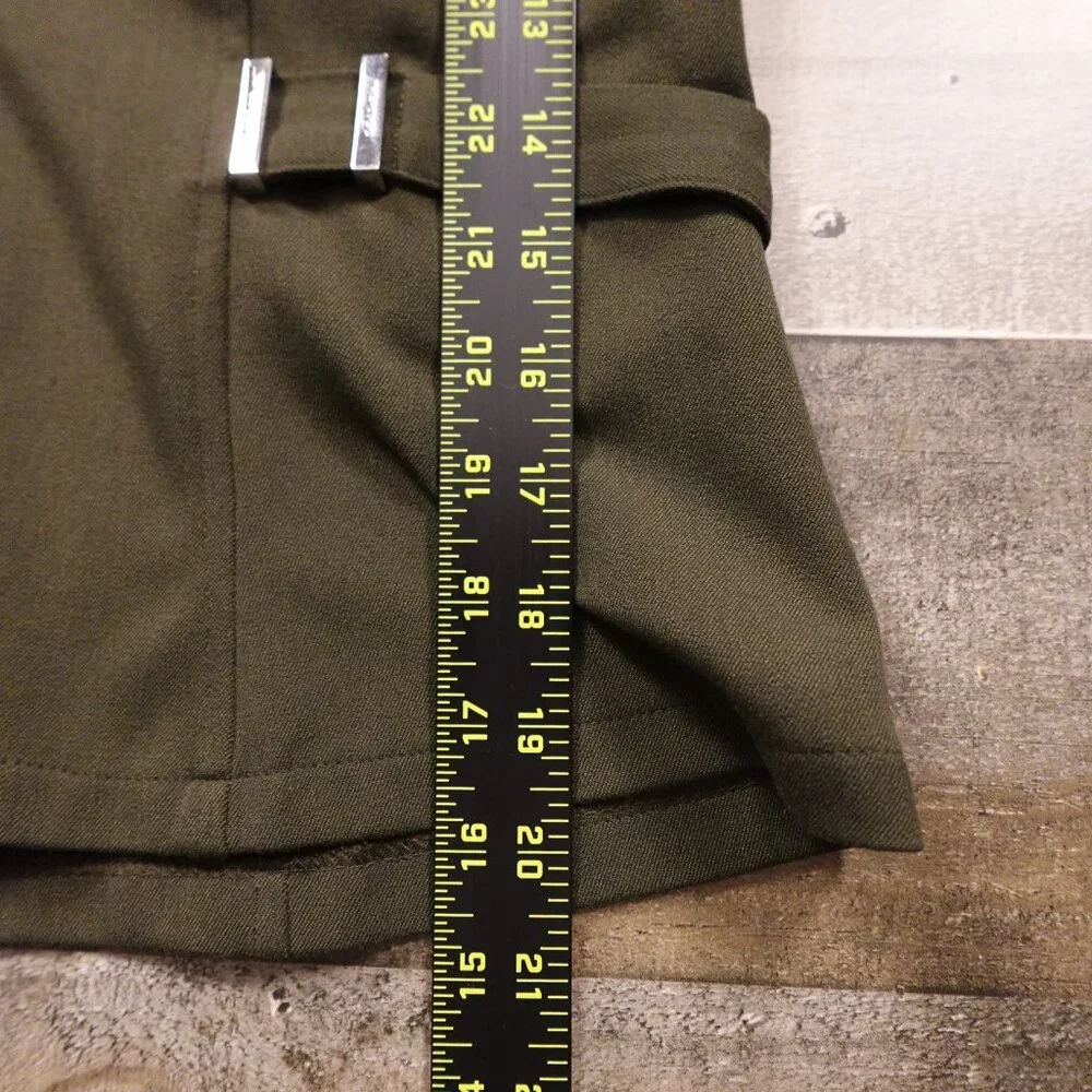 Vertigo‎ Petites Paris Blazer Women’s Size Large Olive Green Tailored Jacket